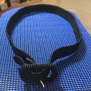 EUC Vintage Black Braided Woven Belt